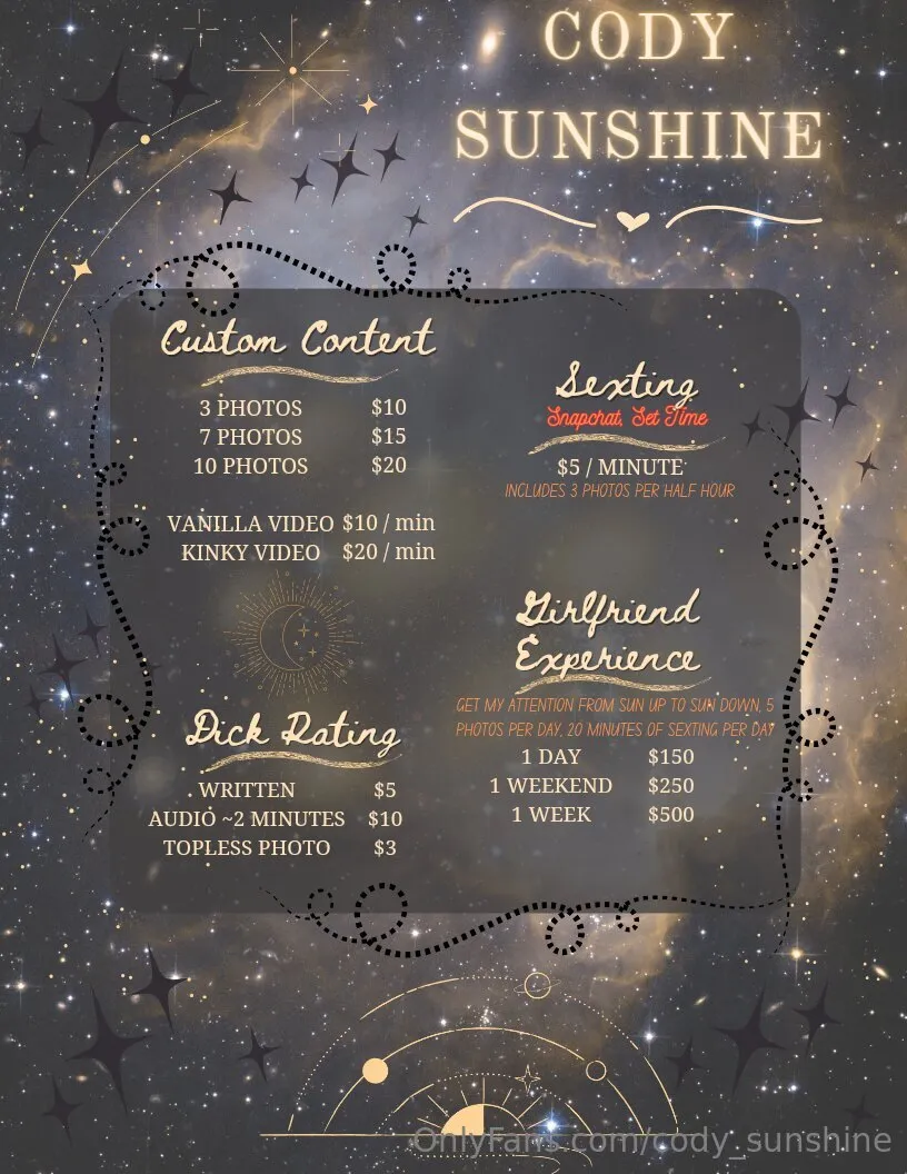 𝐂𝐨𝐝𝐲 𝐒𝐮𝐧𝐬𝐡𝐢𝐧𝐞 ᶠʳᵉᵉ☀ OnlyFans free account photo 11 - cody_sunshine nudes and sex tapes